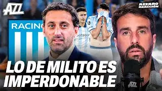 AZZARO REACCIÓN - RACING AFUERA DE LA COPA LIBERTADORES: LO DE MILITO ES IMPERDONABLE