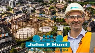 Adam Fisher visiting Bethnal Green gas holders