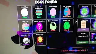 I got all the eggs in bgs egg hunt (Roblox Bubble gum simulator)