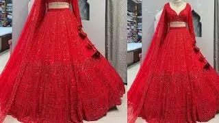 Designer gathering lehenga/lehenga cutting stitching Step by Step/viral lehenga design