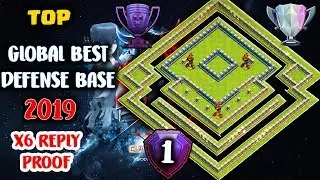 TOP GLOBAL BEST DEFENSE BASE 2019 | TH12 BEST LEGEND LEAGUE  DEFENSE BASE / ANTI 1 STAR ANTI 2 STAR