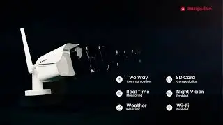 zunpulse smart CCTV camera | IoT camera with live monitoring | app cotrol Wi-Fi enabled weatherproof