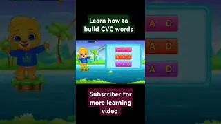 Learn how to build CVC word's | English spelling | 3 letter words |learning video