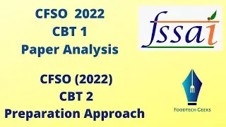 FSSAI CFSO 2022 CBT 1 Exam Analysis | CFSO CBT 2 Exam Preparation Approach | Food Safety Officer