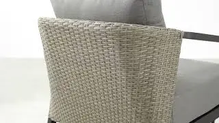 Palma Gray Outdoor Patio Swivel Lounge Chair from Armen Living
