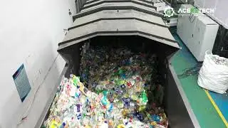 PET bottle debaler, vibrating and trommel selection system 7000kg per hour Aceretech