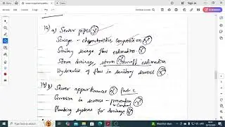 CE3303 WATER SUPPLY AND WASTEWATER ENGINEERING IMPORTANT QUESTIONS NOV/DEC 2024 ANNA UNIVERSITY