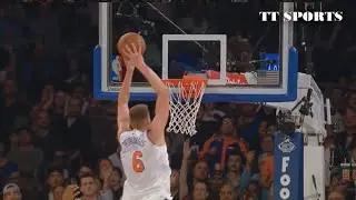 Porzingis MONSTER putback Dunk vs Bucks (6.11.15)