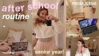 after school night routine as a senior in high school ⭐️ studying, self care, relaxing & more