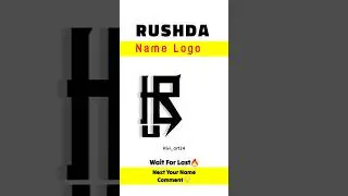 Rushda Name Logo✨️#nameart #namestatus #nameartvideo #parthmitra #logodesign