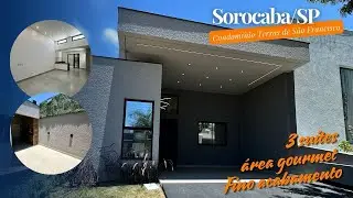 Sorocaba/SP- Condomínio Terras de São Francisco - 3 suites, área gourmet e muito mais!