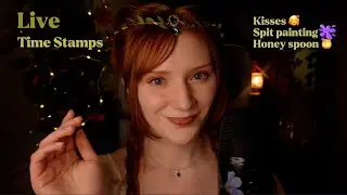 ASMR😴Kisses,Clicky mouth sounds,Spit painting🫟Honey spoon🍯Makeup in Russian,Chocolate melt🍫