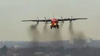 53 yr old Antonov An-12B Departing Birmingham Airport ( BHX )