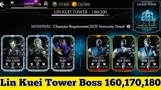 Lin Kuei Tower Boss Battle 160 , 170 & 180 Fight + Rewards MK Mobile