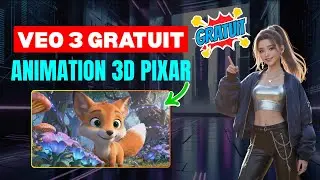 Comment utiliser VEO 3 GRATUITEMENT pour cr&eacute;er une animation 3D fa&ccedil;on Pixar ?
