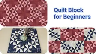Easy Quilt Blocks of Squares. For Beginners. Quilted Table Topper Tutorial