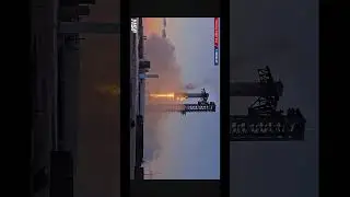 Super heavy doing a landing burn and a catch attempt