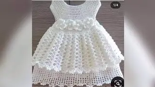 فستان كروشيه تحفة من سن 3 شهور لعمر سنة