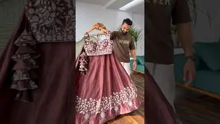 Brown Color Sequence Embroidery work Designer Lehenga choli #lehenga #lahengacholi #lehengas