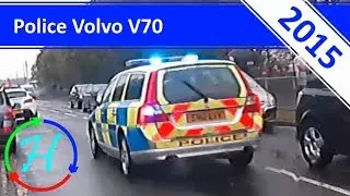 Police Scotland Volvo V70 battling traffic on lights and sirens - 5.5.2015