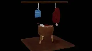 3D Butcher Shop Animation Rendered in Blender