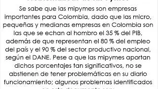 Problem&aacute;ticas pymes de Colombia