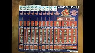 💷 Monopoly 85th anniversary edition - national lottery scratchcards - uk today - wins 💷