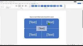 How to insert titled matrix SmartArt  in word