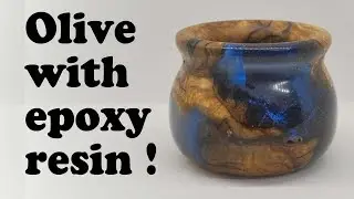 Epoxy resin with olive root bowl made on lathe  ! &Xi;&upsilon;&lambda;&omicron;&tau;&omicron;&rho;&nu;&omicron;&sigmaf;- &delta;&omicron;&upsilon;&lambda;&epsilon;ύ&omicron;&nu;&tau;&alpha;&sigmaf; &mu;&epsilon; &epsilon;&pi;&omicron;&xi;&iota;&kappa;ή &rho;&eta;&tau;ί&nu;&eta;