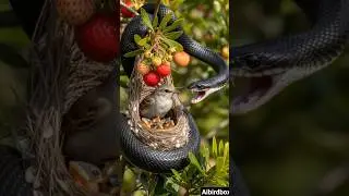 A little bird qurral with Dengerous crazy snake | AI Shorts #birds #wildlife #snake #shortvideo