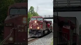 CPKC 114 flying under the Beeton bridge