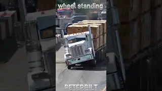 x15 Powered Wheel Standing Peterbilt Brute Loaded Semi Drag Racing. #peterbilt