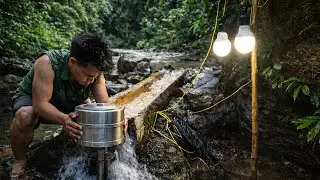 Turning a Forest Stream Into Power: DIY Micro Hydro Dam Build | by @chuctonbinh