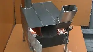 オンドル型？アウトドア薪＆ペレットストーブ