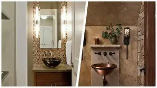 75 Brown Floor And Orange Floor Powder Room Design Ideas You'll Love ⭐️