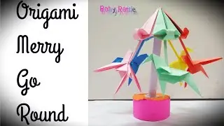 Origami merry go-round #easycraft #papertoy #DIY