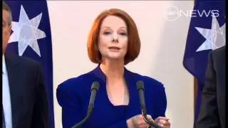Julia Gillard Carbon Tax Announcement Part 1