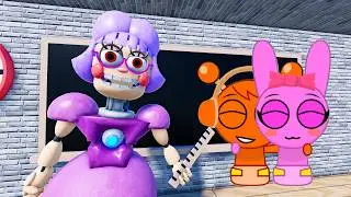 Sprunki Baby Oren & Baby Pinki Played Escape Miss Ani Tron's Destention ROBLOX | Incredibox Sprunki
