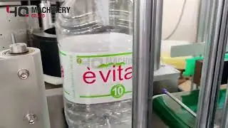 automatic square bottle wrap around labeler|YQ 5L bottle self adhesive label applicator #equipment