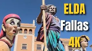 Fallas de Elda 2025: EL TOUR COMPLETO - Inmersi&oacute;n 4K - Sin Hablar - Alicante - Falla espa&ntilde;a 2025