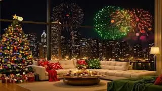 Happy New Year 2026 🎆 Cozy Luxury Apartment with Relaxing Piano, Fireworks & Crackling Fireplace