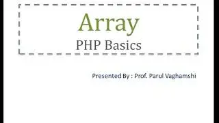6.  What is Array ? || Types of Array in PHP || Array Function in PHP