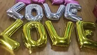 Custom Rose gold #LOVE #Letter #Foil #Balloons for Just Married Wedding Valentine's Day Party Decor