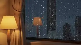 High-Rise Night Rain on Window (City Lights) | Focus • Relax • Sleep (11:59:30)