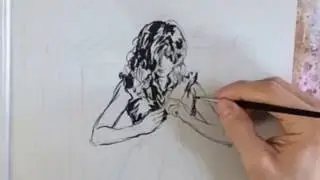 Pen and Ink Figure Drawing: Dorian VALLEJO