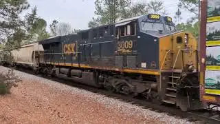 CSX 3163 leads a south bound mixed freight train with a mid DPU Friday 1/23/2026