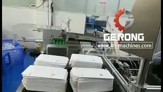 Face mask bag counting feeding horizontal cartoning machine box packing line