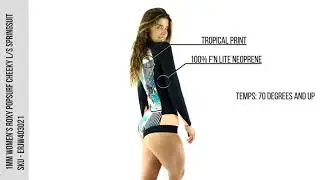 1mm Women's Roxy POPSURF Cheeky L/S Springsuit - Wetsuit Wearhouse