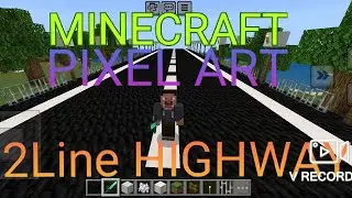 I made a hun 2 line HIGHWAY🛣 PIXEL ART in MINECRAFT #minecraft #trending#longvideo @Prime_Gaming0005