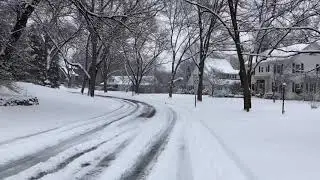 Ottawa Hills Ohio Snowy Winter Walk 4K